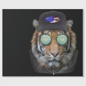 Die wilde Tierwelt im Bengalischen Tiger Geschenkpapier (Flach)