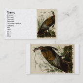 Die wilde Türkei durch John Audubon Visitenkarte (Vorne/Hinten)