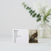 Die wilde Türkei durch John Audubon Visitenkarte (Stehend Vorderseite)