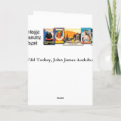 Die wilde Türkei, John James Audubon Karte (Rückseite)