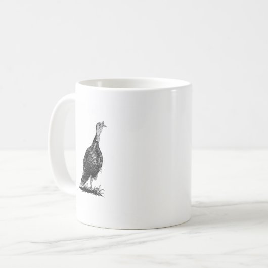 Die wilde Türkei (Linie Kunst) Kaffeetasse (Vorderseite Links)
