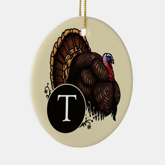 Die wilde Türkei mit Monogramm Keramik Ornament (Rechts)