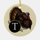Die wilde Türkei mit Monogramm Keramik Ornament (Vorne)