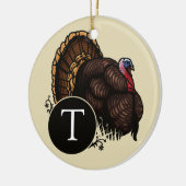Die wilde Türkei mit Monogramm Keramik Ornament (Links)