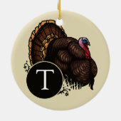 Die wilde Türkei mit Monogramm Keramik Ornament (Hinten)