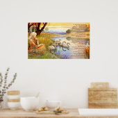 Die wilden Schwäne von Coole Gedicht und Kunstwerk Poster (Küche)