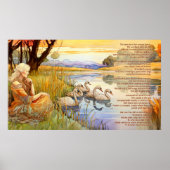 Die wilden Schwäne von Coole Gedicht und Kunstwerk Poster (Vorne)