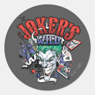Die Wildnis des Jokers Runder Aufkleber