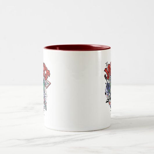 Die Wildnis des Jokers Zweifarbige Tasse (Mittel)