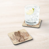 Die Wildnis ruft Wiker in Holz hervor Getränkeuntersetzer (Rechte Seite)