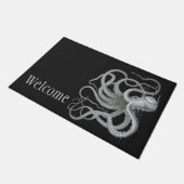 Die willkommene Vintage Seekrake kraken Strand Fußmatte (Schrägansicht)