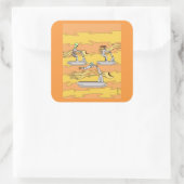 Die Wind-Reiter Quadratischer Aufkleber (Tasche)