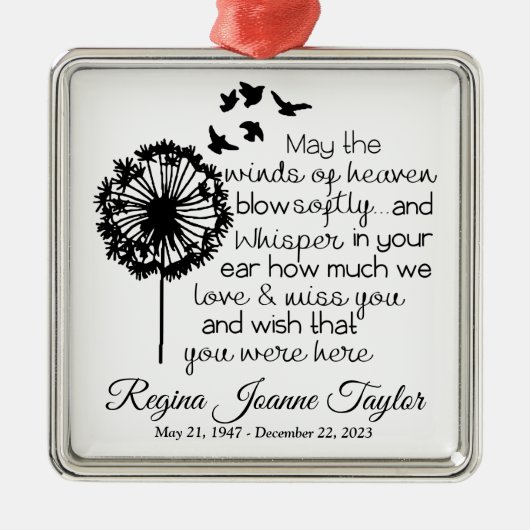 Die Winde des Paradiesornaments Ornament Aus Metall (Vorne)