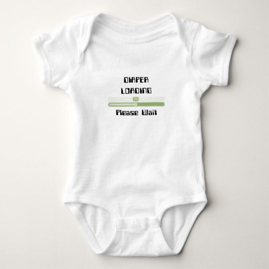 Die Windel, die bitte lädt, warten Baby Strampler (Vorderseite)