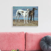 Die Windhunde des Comte de Choisel Leinwanddruck (Insitu (Wohnzimmer))