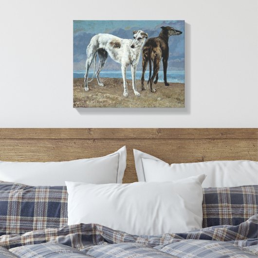 Die Windhunde des Comte de Choisel Leinwanddruck (Insitu (Schlafzimmer))