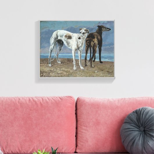 Die Windhunde des Comte de Choisel Leinwanddruck (Insitu (Wohnzimmer))