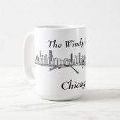 Die windige Stadt Chicago Kaffeetasse (Vorderseite Links)