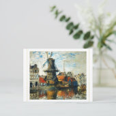 Die Windmühle, Claude Monet 1871 Postkarte (Stehend Vorderseite)