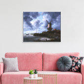 Die Windmühle in Wijk bij Duurstede Leinwanddruck (Insitu (Wohnzimmer))