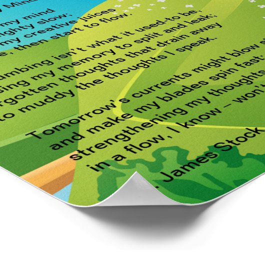 Die Windmühle meines Geistes Poster (Ecke)