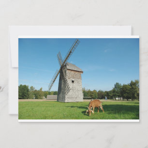 Die Windmühle und eine Ziege - Einladung