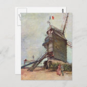 Die Windmühle - Vincent Van Gogh Postkarte (Vorne/Hinten)