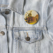 Die Windmühle von Galette von Vincent van Gogh Button (Beispiel)
