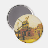 Die Windmühle von Galette von Vincent van Gogh Magnet (Vorderseite/Rückseite)