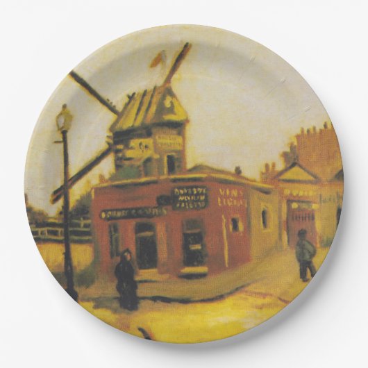 Die Windmühle von Galette von Vincent van Gogh Pappteller (Vorderseite)