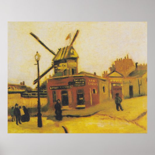 Die Windmühle von Galette von Vincent van Gogh Poster (Vorne)