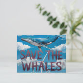 Die Windmühle "Whales Energy" gerettet Postkarte (Stehend Vorderseite)