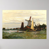 Die Windmühle Zaandam, Monet 1871 Poster (Vorne)