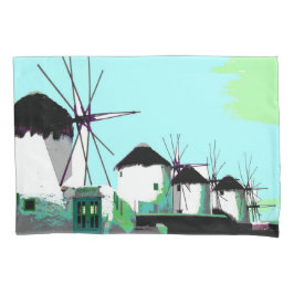 Die Windmühlen, Mykonos, Cyclades, Griechenland Kissenbezug