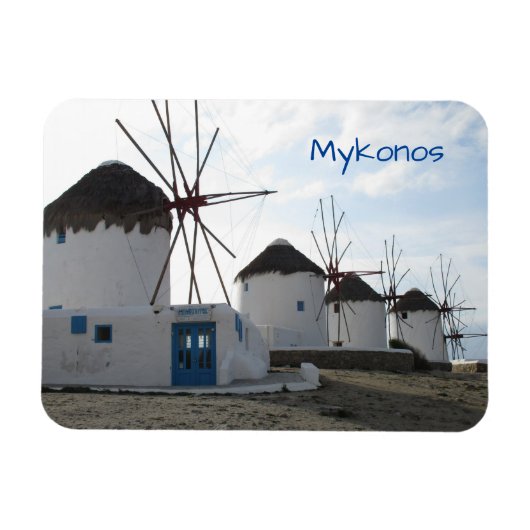 Die Windmühlen, Mykonos, Griechenland Magnet (Horizontal)