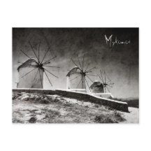 Die Windmühlen von Mykonos 2 - Postkarte