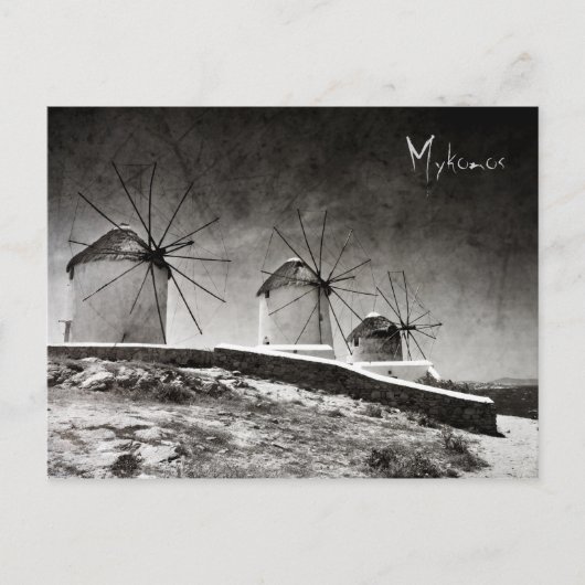 Die Windmühlen von Mykonos 2 - Postkarte (Vorderseite)