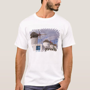 Die Windmühlen von Mykonos auf den griechischen In T-Shirt