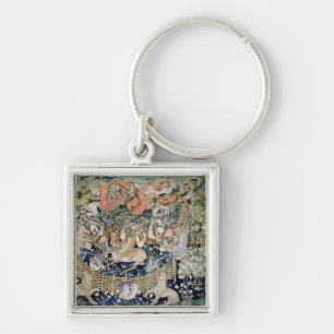 Die Winged Rotwild (Tapisserie) Schlüsselanhänger