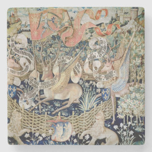 Die Winged Rotwild (Tapisserie) Steinuntersetzer