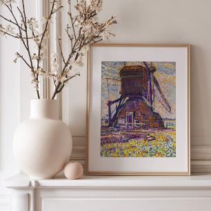 Die Winkel-Mühle Piet Mondrian Poster