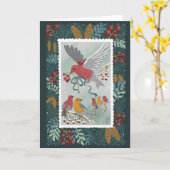 Die Winter Earth Song Green Grußkarte Karte (Gelbe Blume)