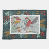 Die Winter Earth Song Green Kitchen Handtücher (Horizontal)