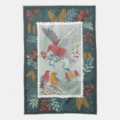 Die Winter Earth Song Green Kitchen Handtücher (Vertikal)