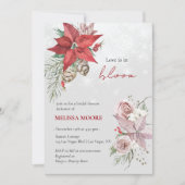 Die Winter-Liebe ist im Brautparty Poinsettia Einladung (Vorderseite)