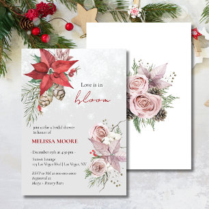Die Winter-Liebe ist im Brautparty Poinsettia Einladung