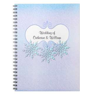 Die Winter-Schneeflocken, die Gast Wedding sind, Notizblock