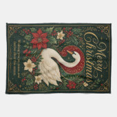 Die Winter-Schwan-Serenade Geschirrtuch (Horizontal)