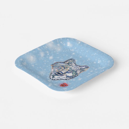 Die Winter Wolf Paper Teller (Gewinkelt)