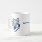Die Winter Wolf (personalisierte) Kaffee-Tasse Kaffeetasse (Vorderseite Links)